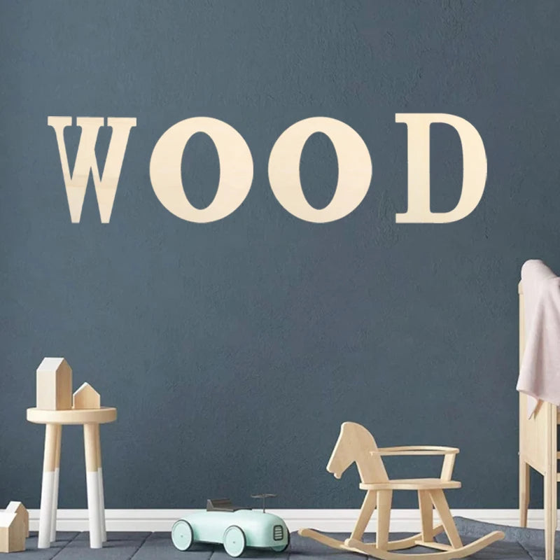 1pcs 30cm Wooden Letters For Wall Decorations Crafts Nursery Kids Baby Room Alphabet Name Diy Word Wedding Party Art Home Decor