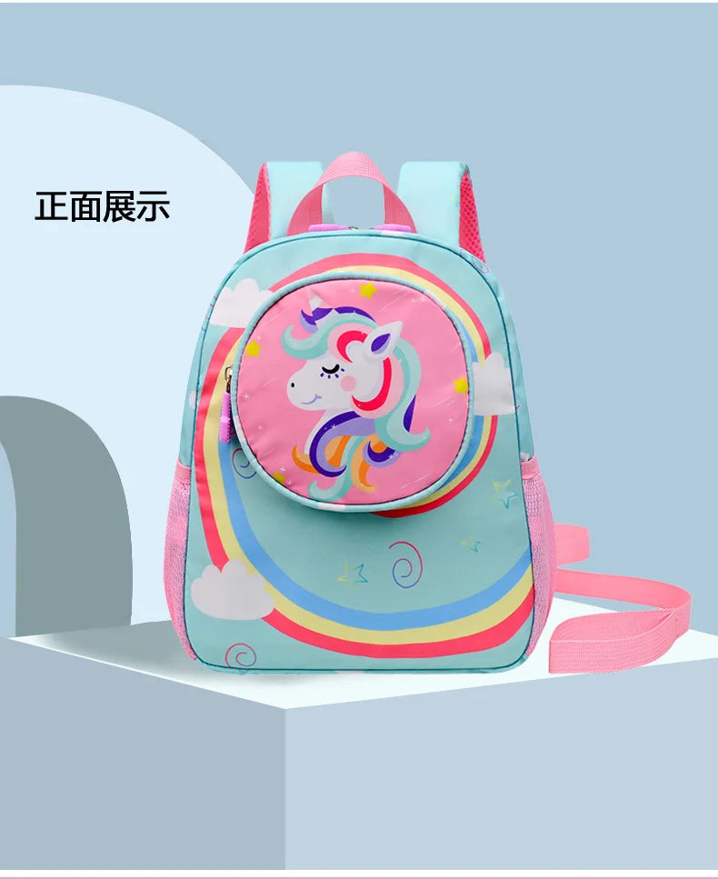 Disney Mickey Children's Anti-lost Small Schoolbag Kindergarten Traction Rope Small Backpack Cartoon Children's Backpack