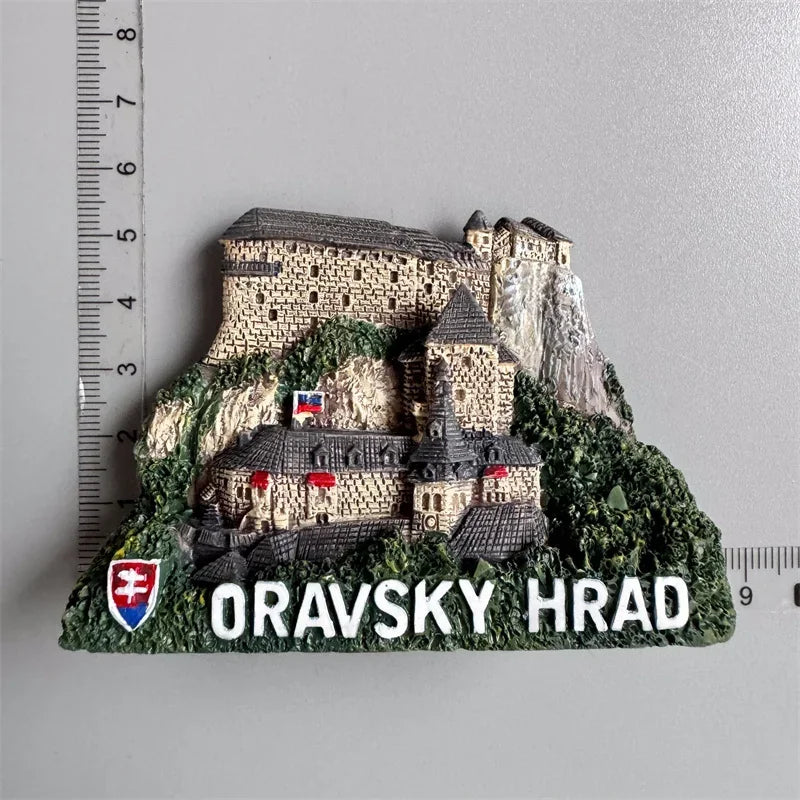 Slovak Fridge Magnets Capital Bratislava Slovakia Landmark Tourist Attractions Decorative Crafts Magnetic refrigerator sticker