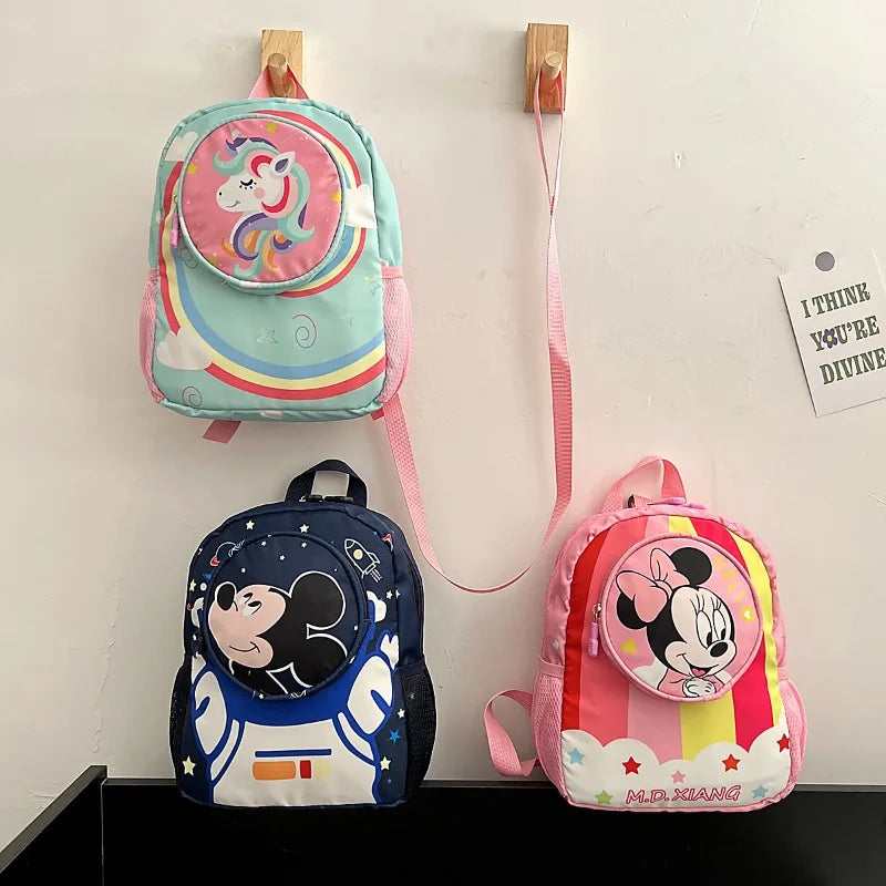 Disney Mickey Children's Anti-lost Small Schoolbag Kindergarten Traction Rope Small Backpack Cartoon Children's Backpack