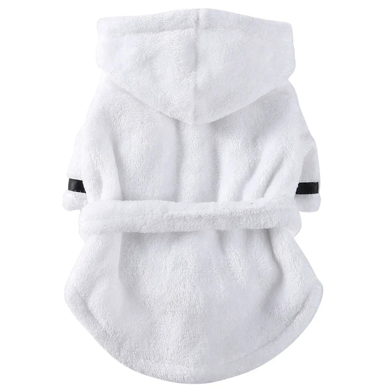 Pet Dog Bathrobe Dog Pajamas Sleeping Clothes Soft Pet Bath Drying Towel Clothes for for Puppy Dogs Cats Pet Nightwear