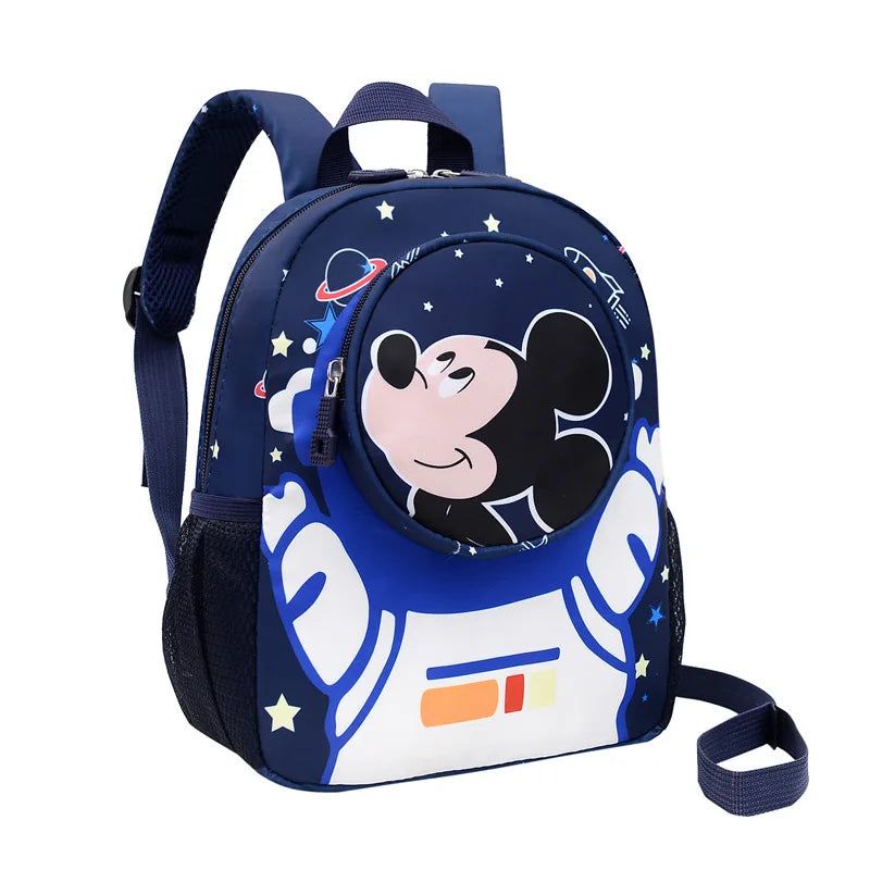 Disney Mickey Children's Anti-lost Small Schoolbag Kindergarten Traction Rope Small Backpack Cartoon Children's Backpack