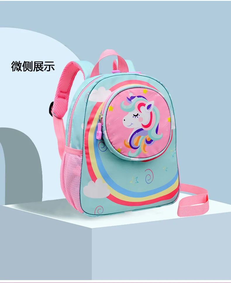 Disney Mickey Children's Anti-lost Small Schoolbag Kindergarten Traction Rope Small Backpack Cartoon Children's Backpack