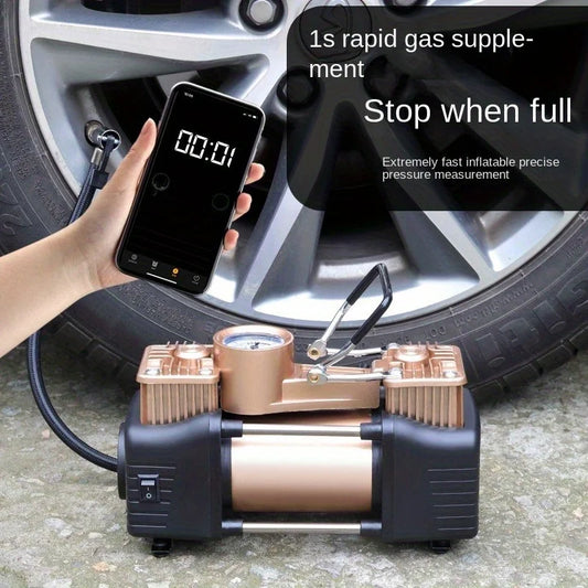 Car air pump double cylinder high power car air pump tire 12V electric high pressure air pump