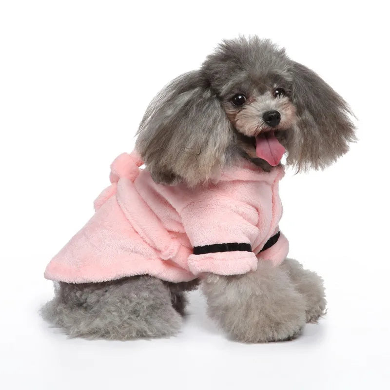 Pet Dog Bathrobe Dog Pajamas Sleeping Clothes Soft Pet Bath Drying Towel Clothes for for Puppy Dogs Cats Pet Nightwear