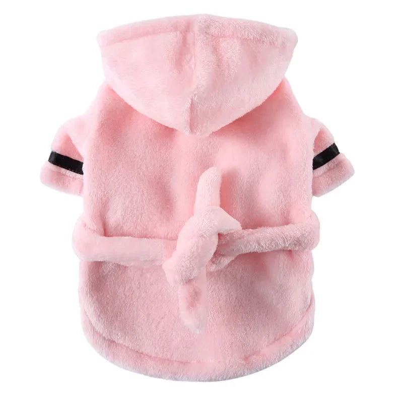 Pet Dog Bathrobe Dog Pajamas Sleeping Clothes Soft Pet Bath Drying Towel Clothes for for Puppy Dogs Cats Pet Nightwear